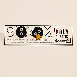 *3 for $30* Handmade Studio Ghibli Soot Sprite Character Earrings - Totoro